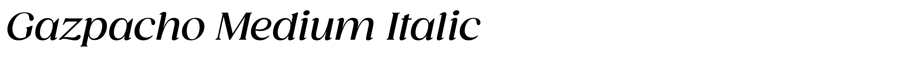 Gazpacho Medium Italic
